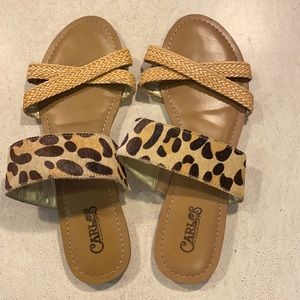 Carlos Santana Leopard Print Sandal